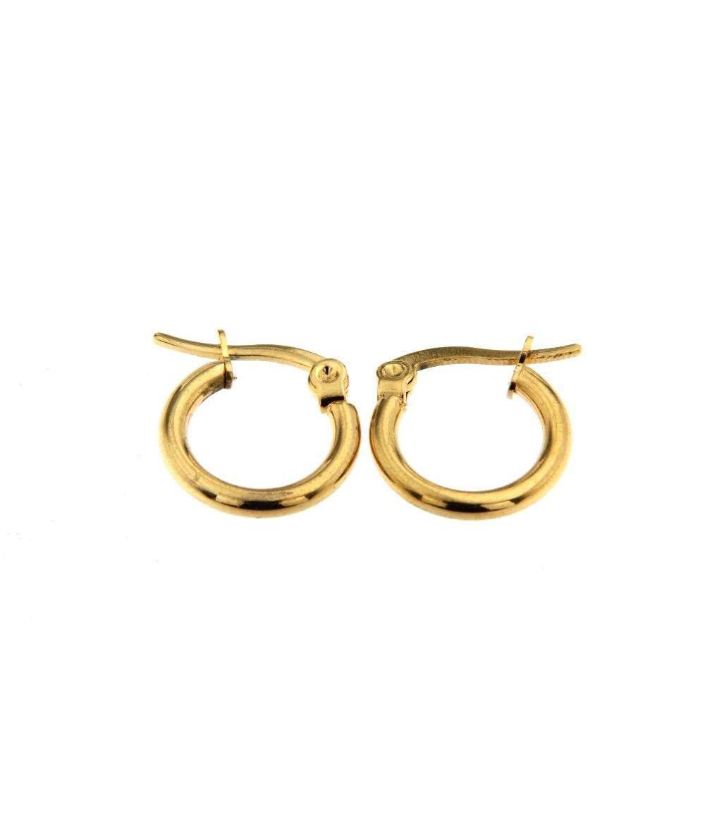 orecchini cerchi acciaio colore oro 1