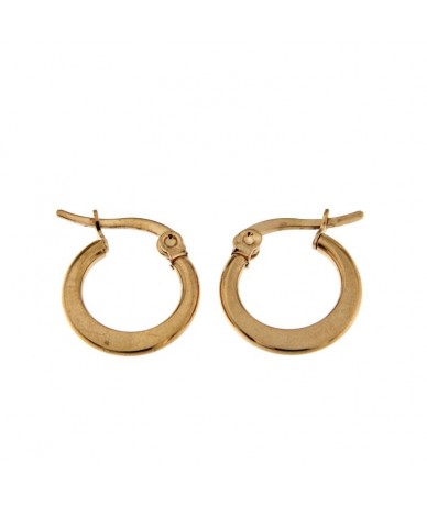 orecchini cerchi in acciaio piccoli finitura oro rosa