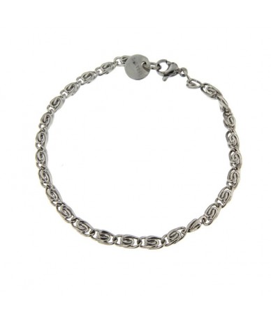 bracciale in acciaio inox catena lumachina spessore medio