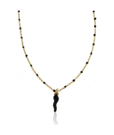 Collana in acciaio inox oro...