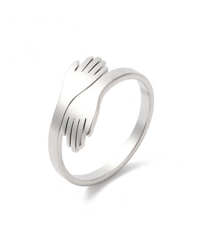 Anello abbraccio in acciaio...