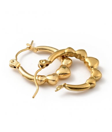 Orecchini cerchi con cuori...