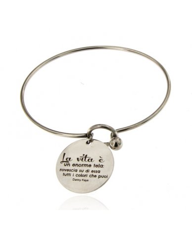 Bracciale rigido inciso "La...