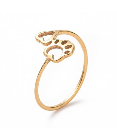 Anello orma zampa e cuore...
