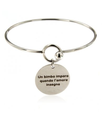 Bracciale rigido inciso "Un...