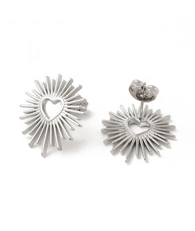 Orecchini a bottone cuore...