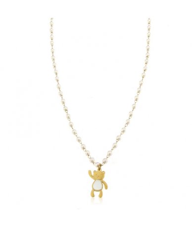 Collana in acciaio inox oro...