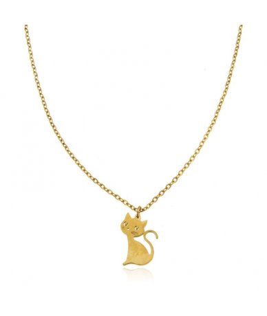 Collana in acciaio inox oro...