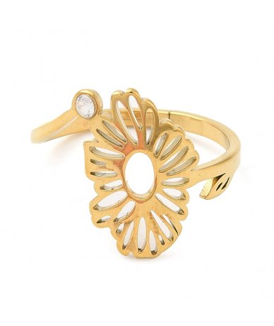 Anello regolabile con fiore...