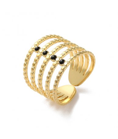 Anello a cinque fasce con...