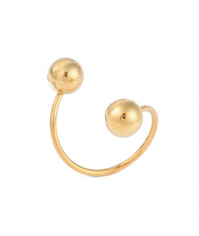 Anello con doppia sfera in...