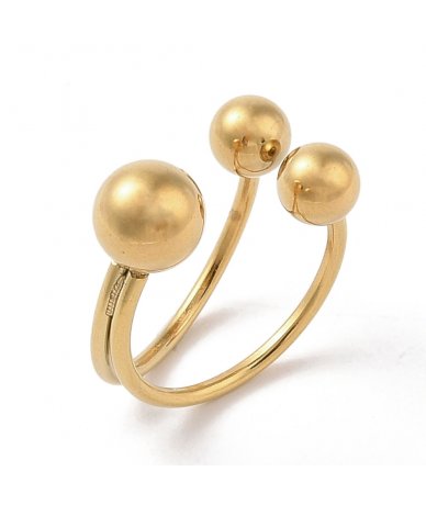 Anello con tripla sfera in...