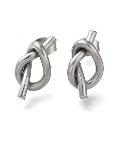 Orecchini nodo in acciaio inox