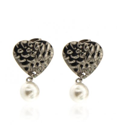 Orecchini cuore in acciaio...