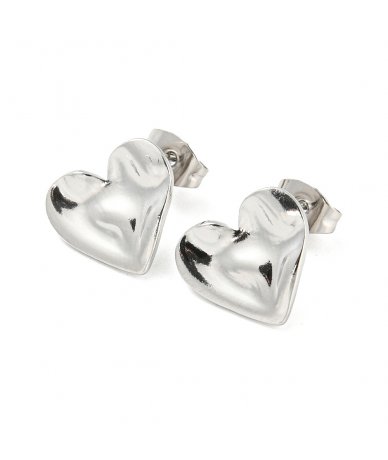 Orecchini cuore martellato...