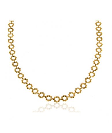 Collana in acciaio inox oro...