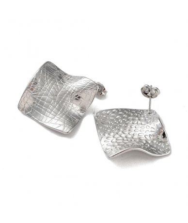 Orecchini bottoni quadrati...