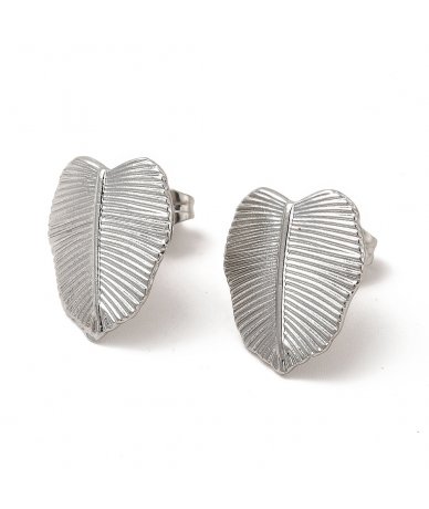 Orecchini a lobo foglia in...