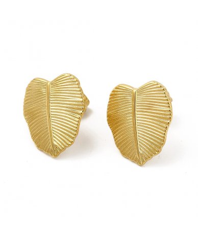Orecchini a lobo foglia in...