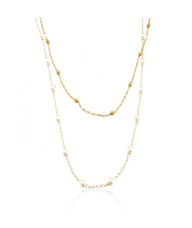 Collana doppio filo in...