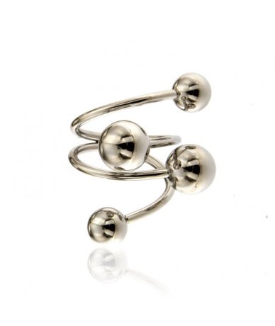 Anello con quattro sfere in...