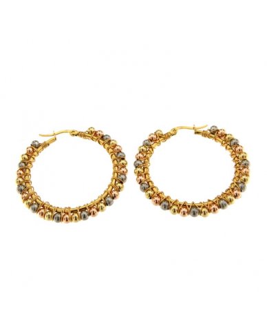 Orecchini cerchi con sfere...