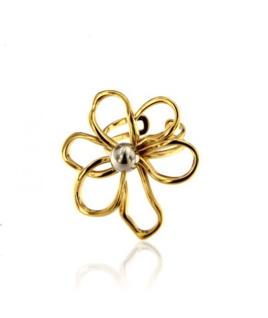Anello con margherita in...