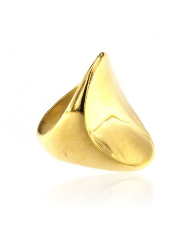 Anello ovale convesso in...