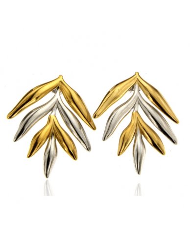 Orecchini foglia in acciaio...