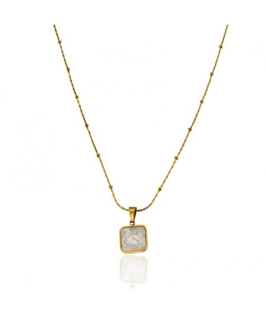 Collana catena con sfere e...