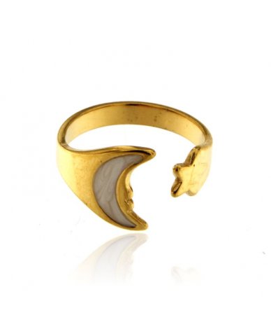 Anello con stella e luna...