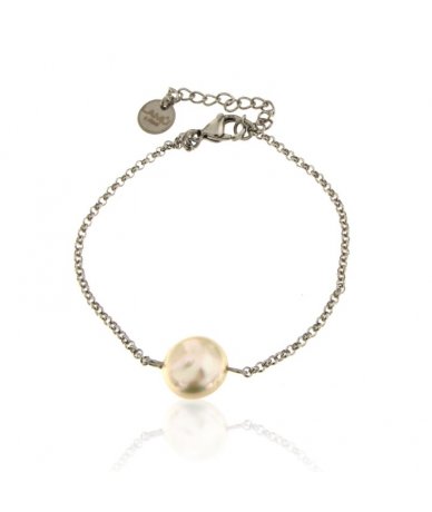 Bracciale con perla tonda...