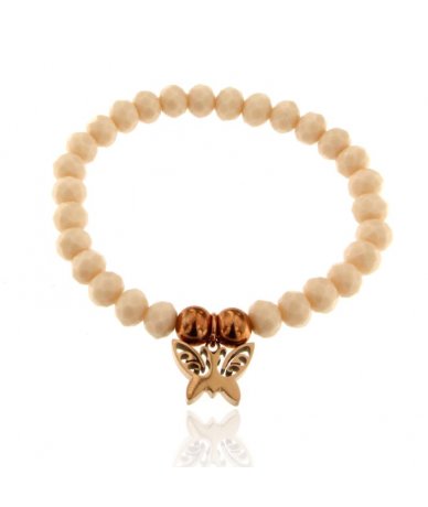 Bracciale elastico rosa con...