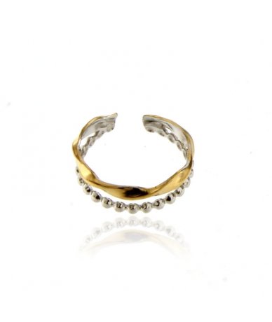 Anello doppia fascia in...