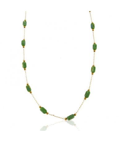 Collana con perle in vetro...