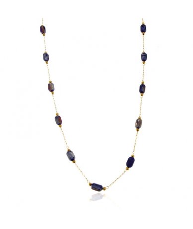 Collana con perle in vetro...